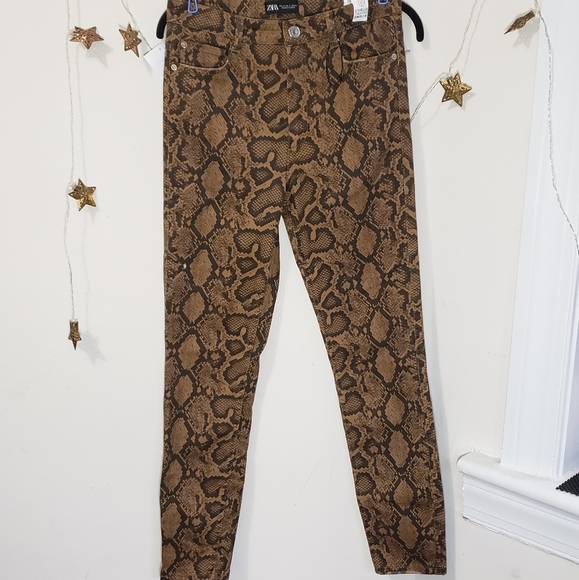 NWT Zara Hi-Rase Python Snake Skin Print - Picture 3 of 5